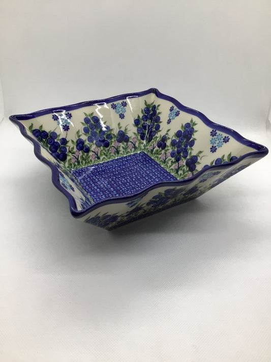 KALICH Blueberry Wavy Square Bowl