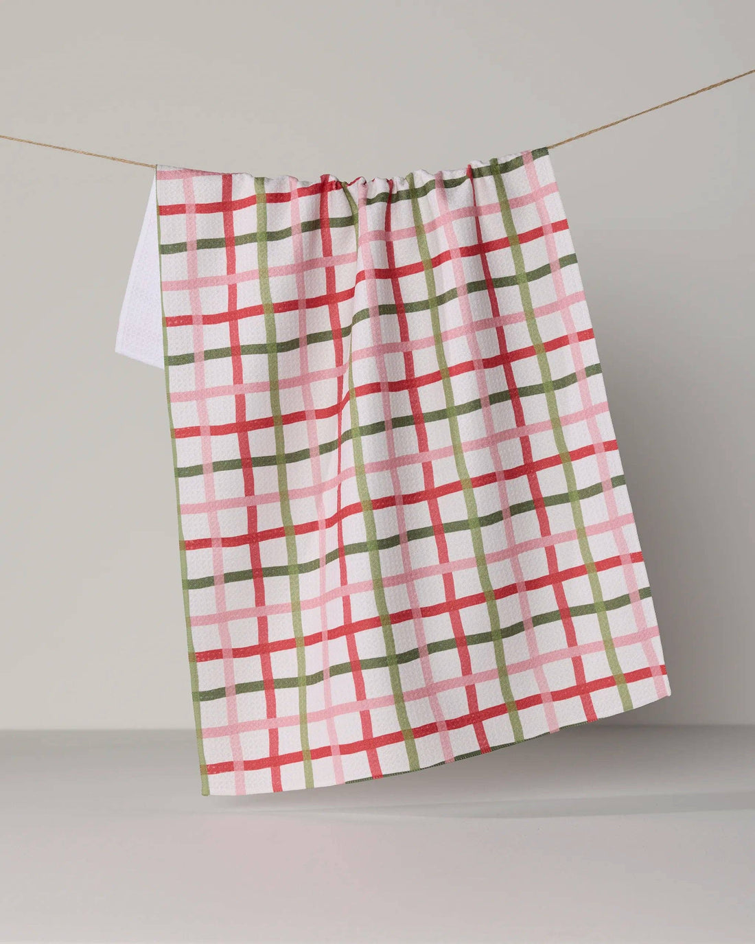 Geometry - Festive Plaid Tea Towel - Holiday 2026