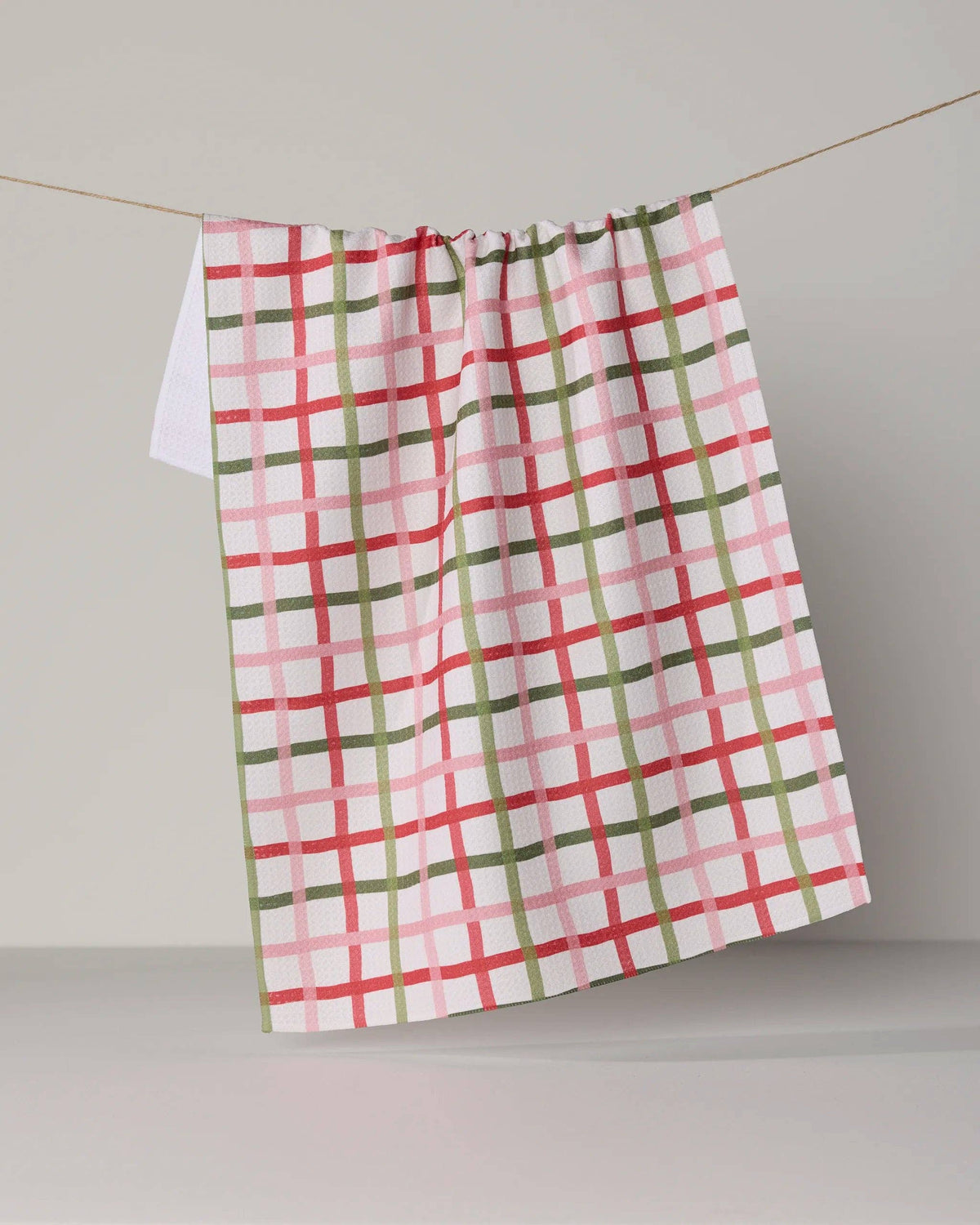 Geometry - Festive Plaid Tea Towel - Holiday 2026
