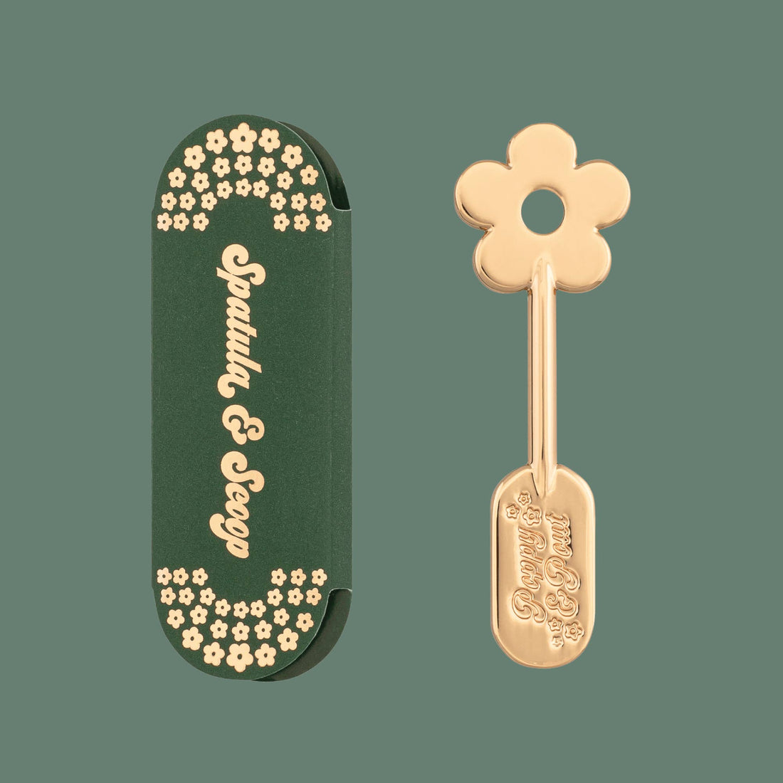 Poppy &amp; Pout - Lip Care Spatula, Gold Daisy