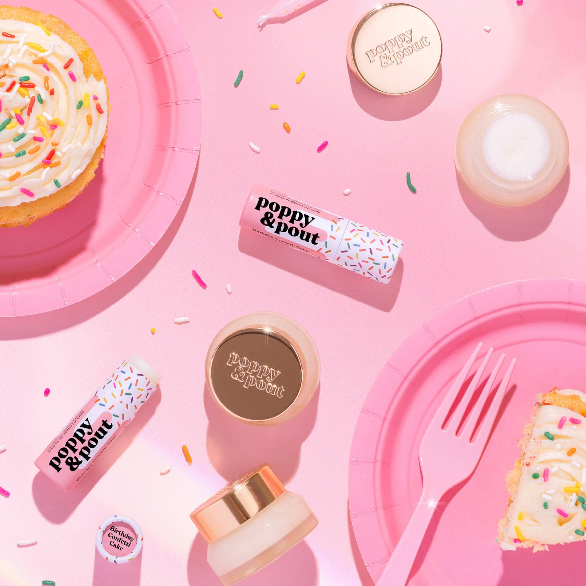 Poppy &amp; Pout - Lip Care Duo, Birthday Confetti Cake