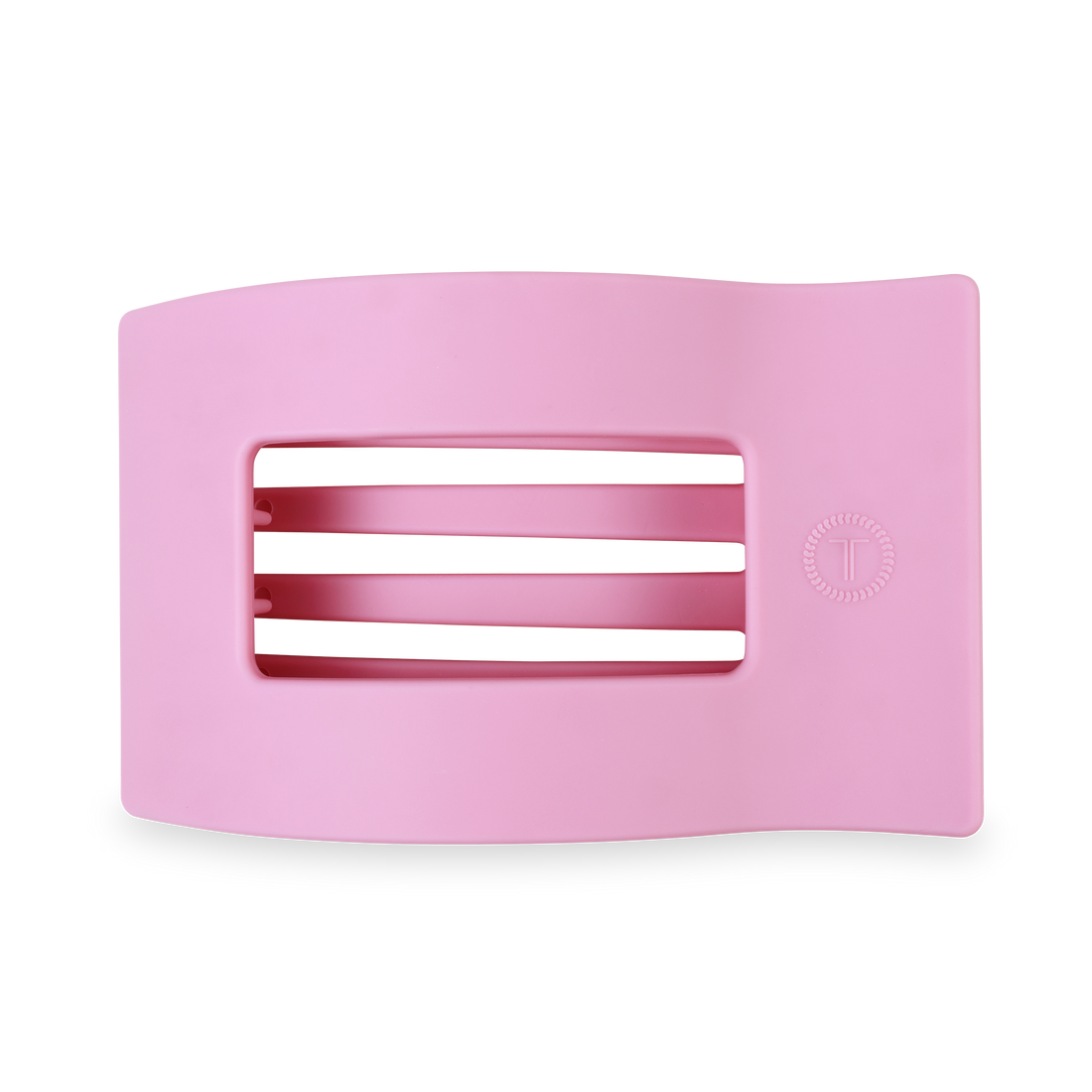 TELETIES - Flat Rectangle Hair Clip | Large | Merry Pinkmas