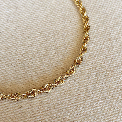 GoldFi - 18k Gold Filled 3mm Rope Bracelet