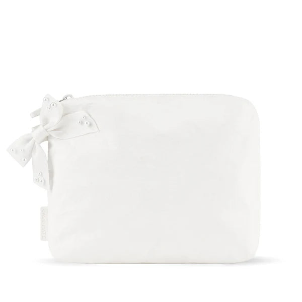 Case-Mate Essential Beach Bow Zip Pouch -  Ivory Shine
