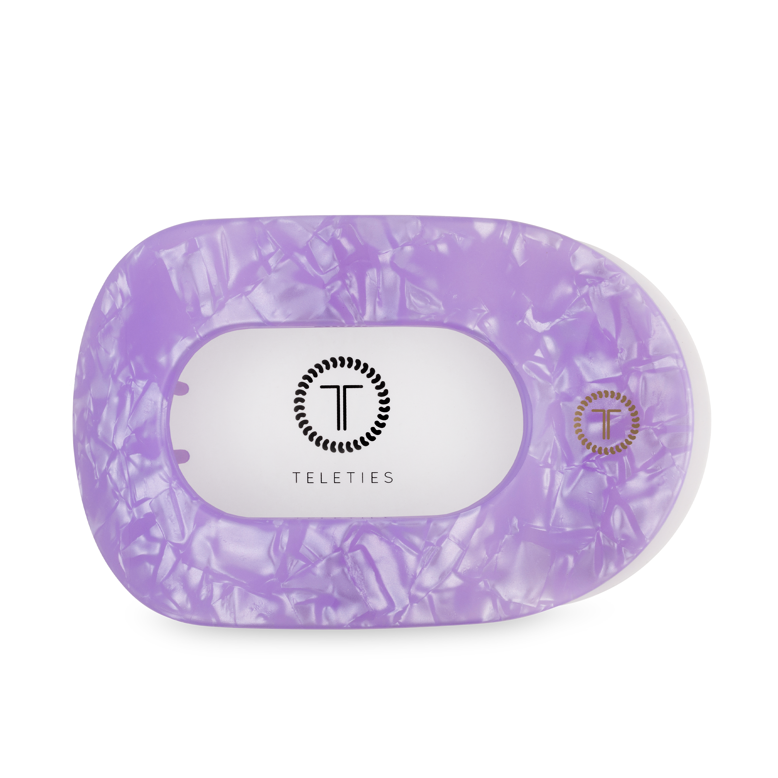 TELETIES - Flat Round Hair Clip | Large | Lavender Mist