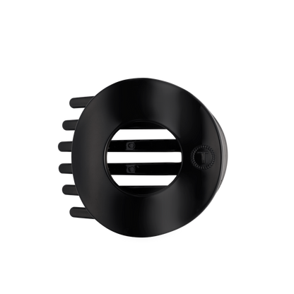 TELETIES - Jet Black | Large | Flat Circle Hair Clip
