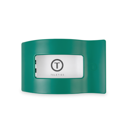 TELETIES - Flat Rectangle Hair Clip | Medium | Fir Real