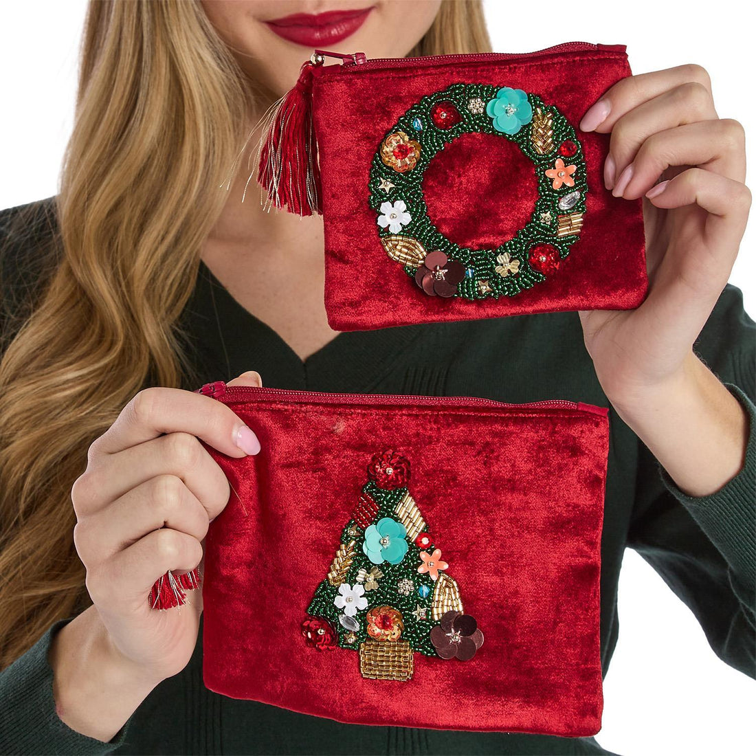 Velvet Holiday Pouch