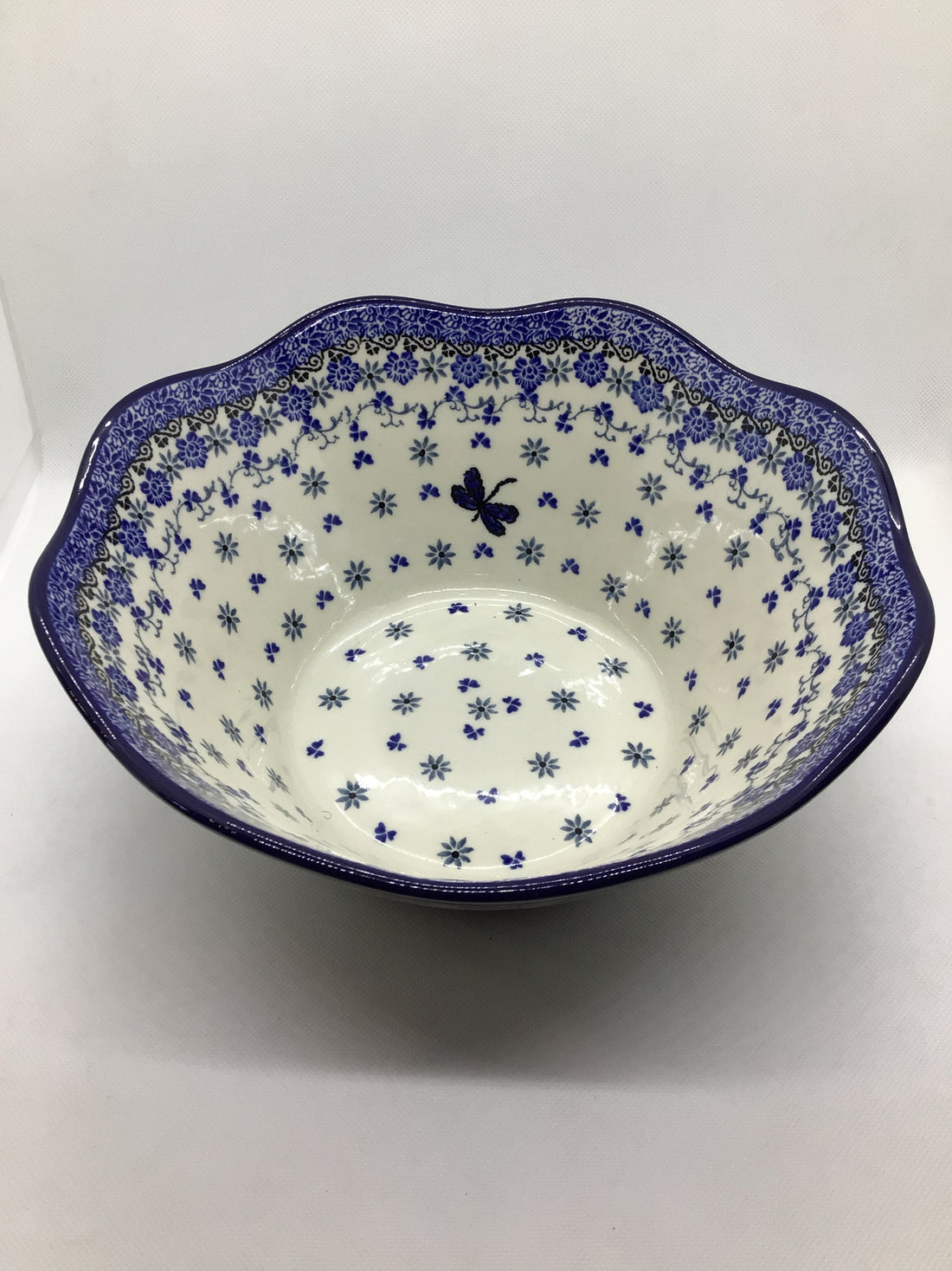 Dragonfly Wavy Edge Bowl 10&quot;