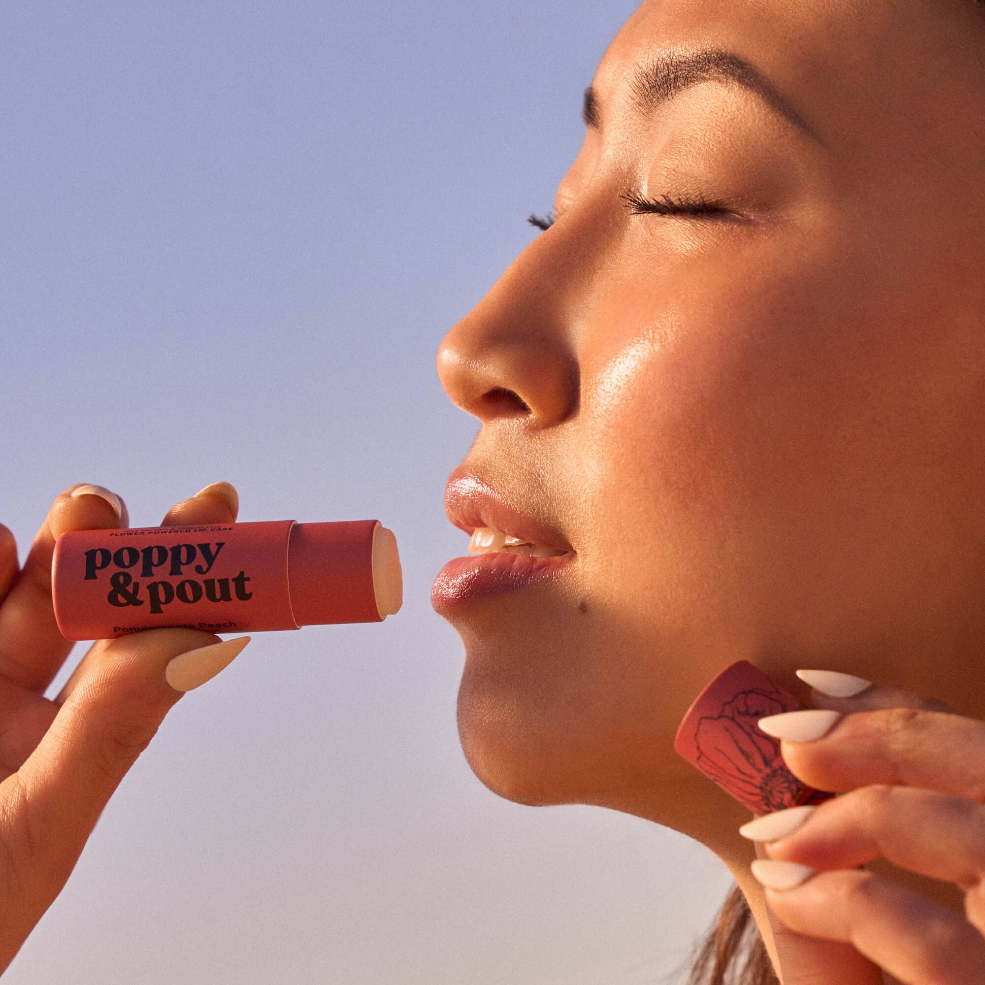 Poppy &amp; Pout - Lip Balm, Pomegranate Peach