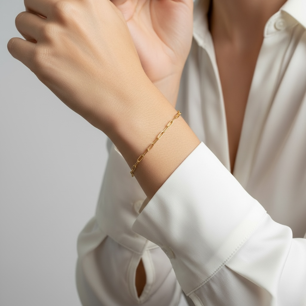 GoldFi - 18k Gold Filled Short Link Paperclip Bracelet