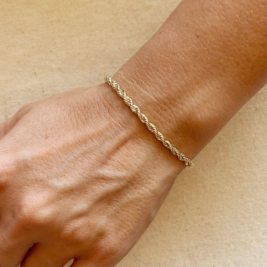 GoldFi - 18k Gold Filled 3mm Rope Bracelet