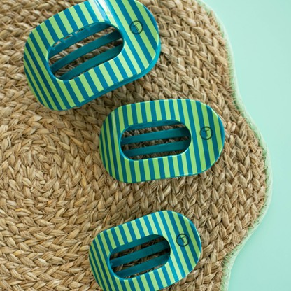 TELETIES - Cabana Cutie | Large | Flat Round Hair Clip