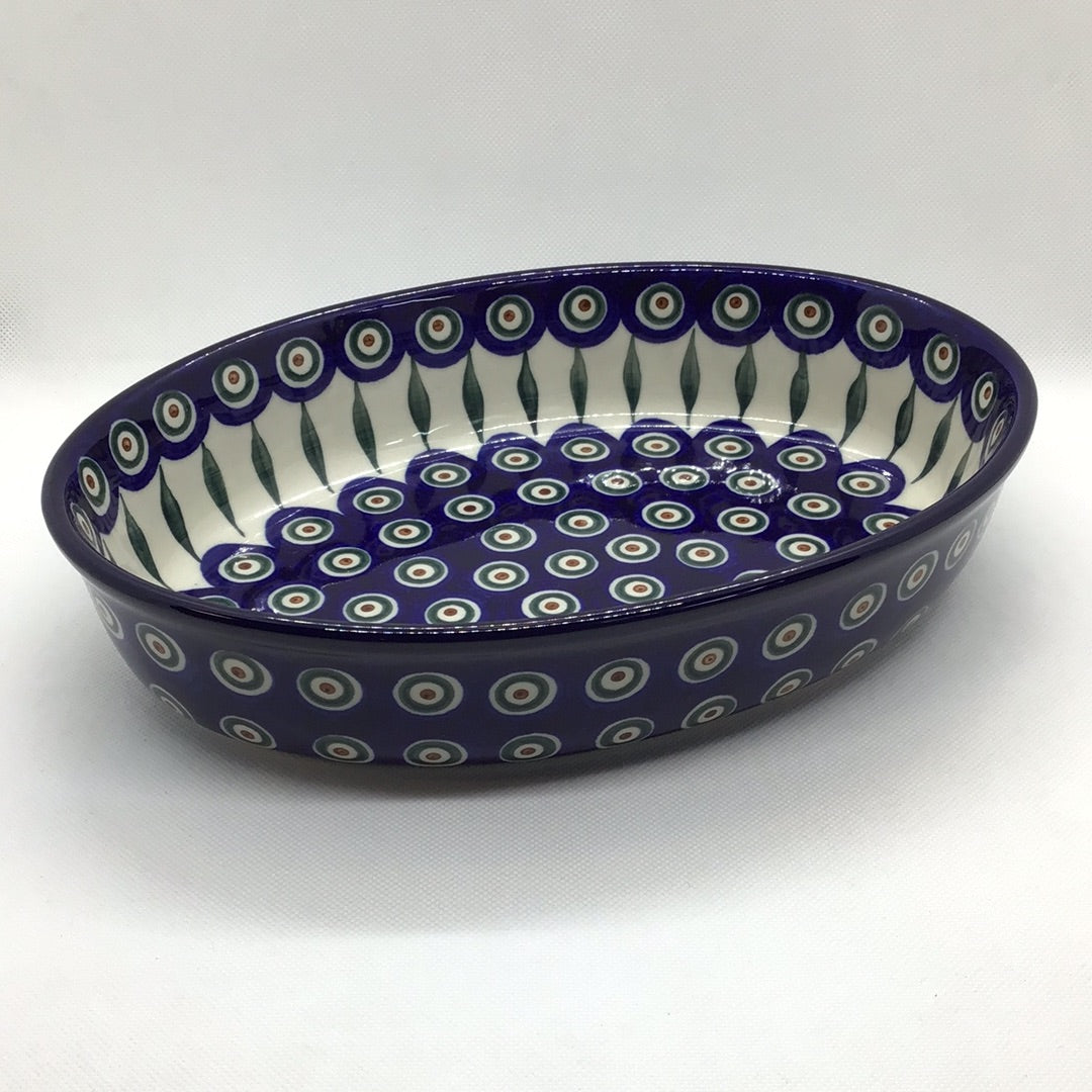 Traditional Peacock Oval Baker 10.5&quot;