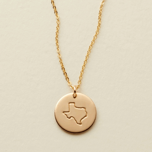 State Disc Necklace- 1/2"