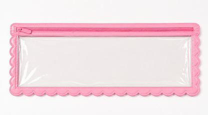 Girl Tribe Co - Splash-Proof Mahjong Card Holder for Pool Mahjong - Pink Scallops STANDARD SIZE