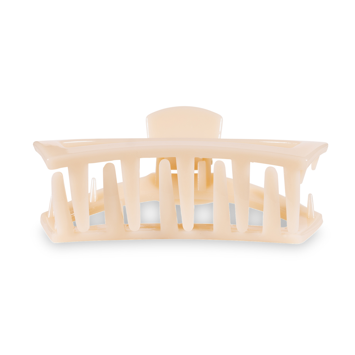 TELETIES - Open Hair Clip | Small | Almond Beige