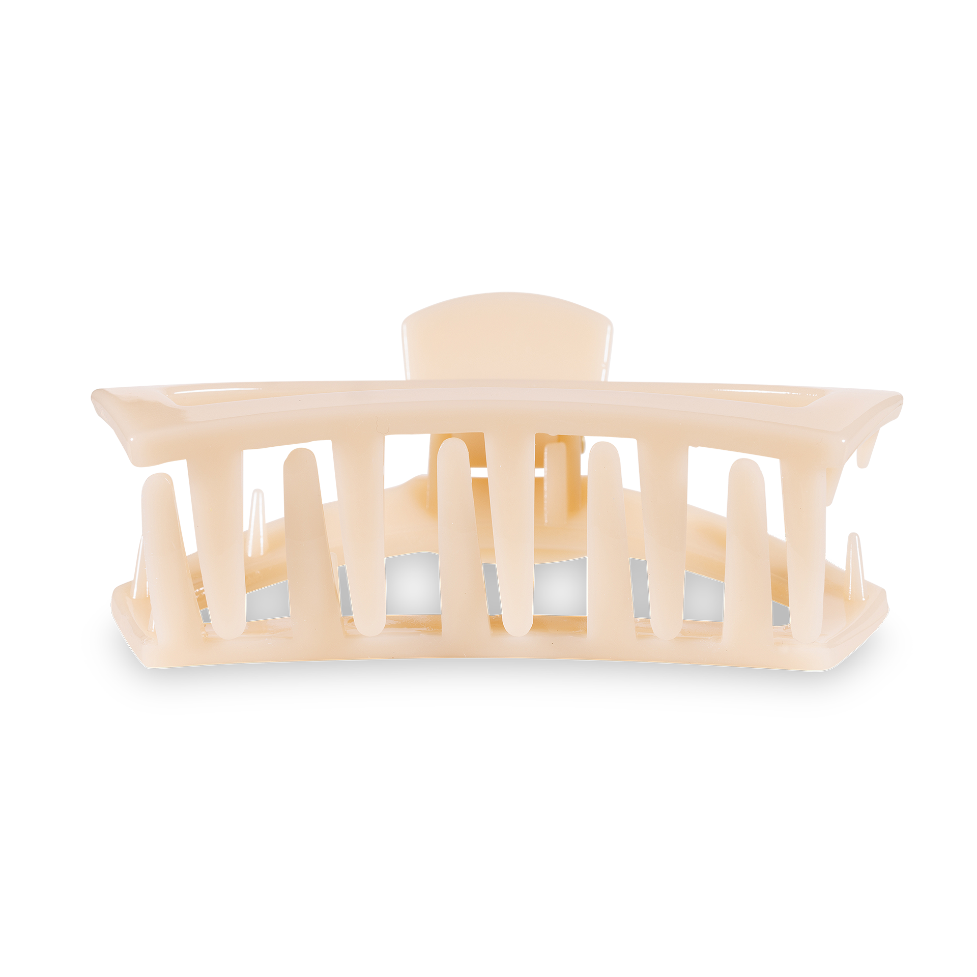 TELETIES - Open Hair Clip | Small | Almond Beige