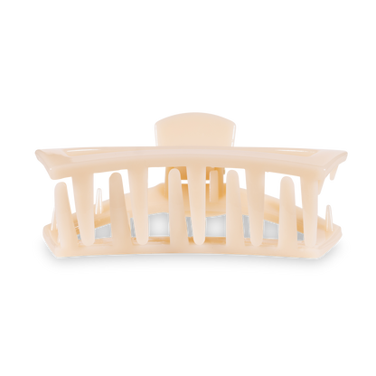 TELETIES - Open Hair Clip | Small | Almond Beige
