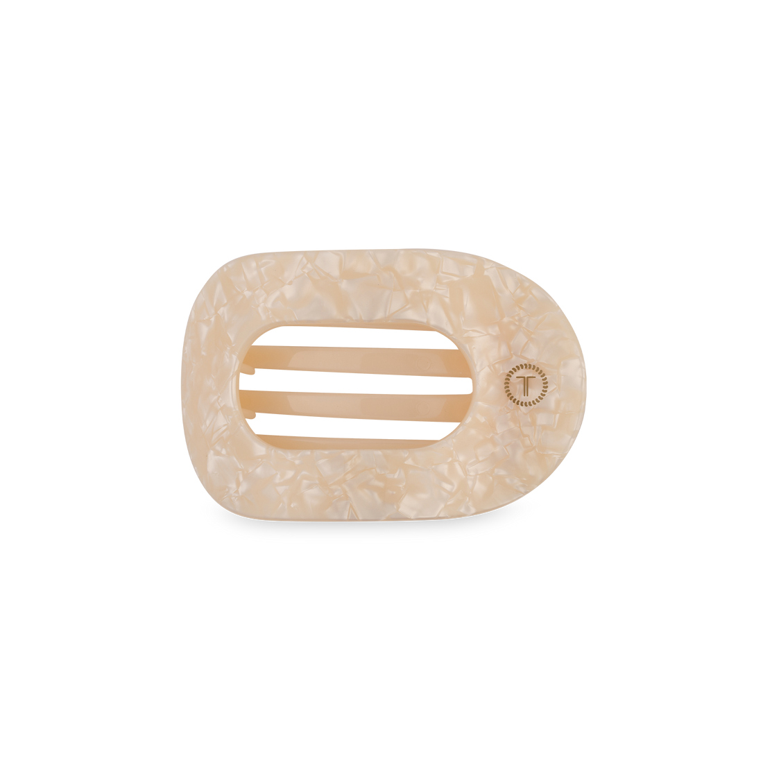 TELETIES - Flat Round Hair Clip | Small | Soft Surf