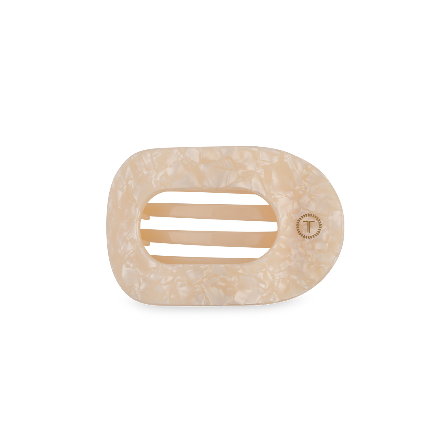 TELETIES - Flat Round Hair Clip | Small | Soft Surf