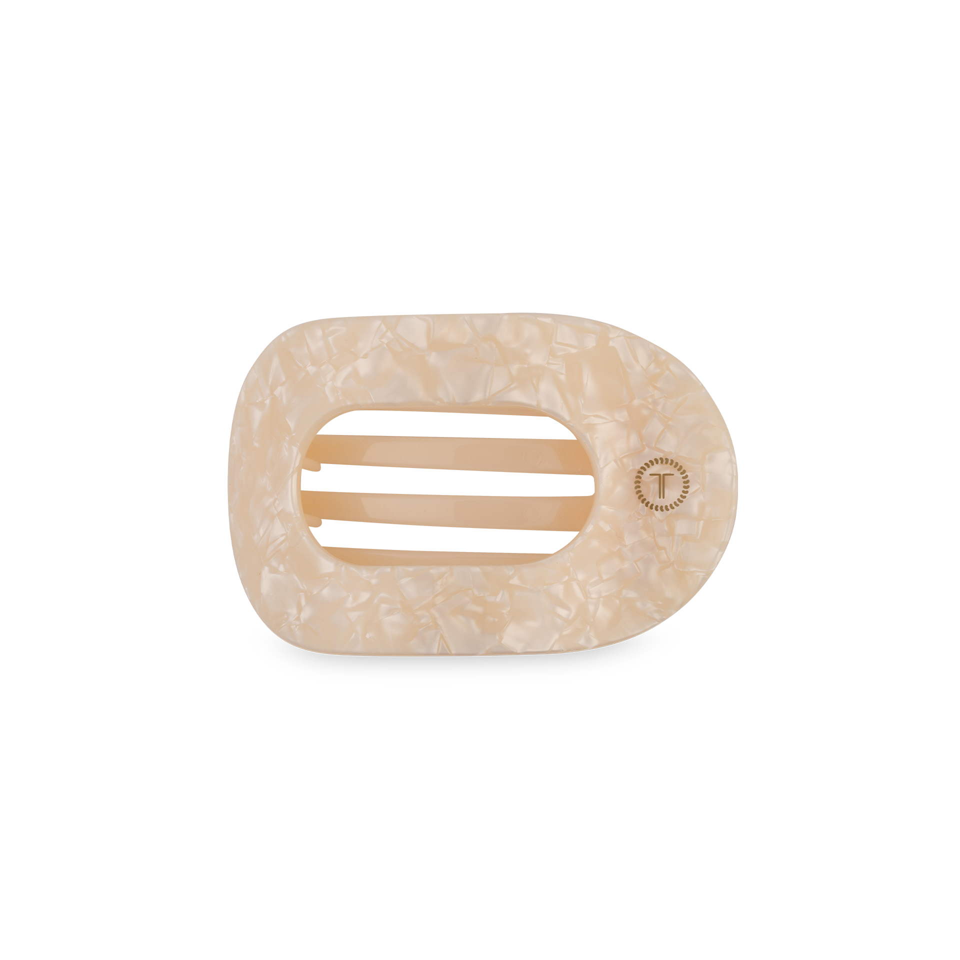 TELETIES - Flat Round Hair Clip | Small | Soft Surf