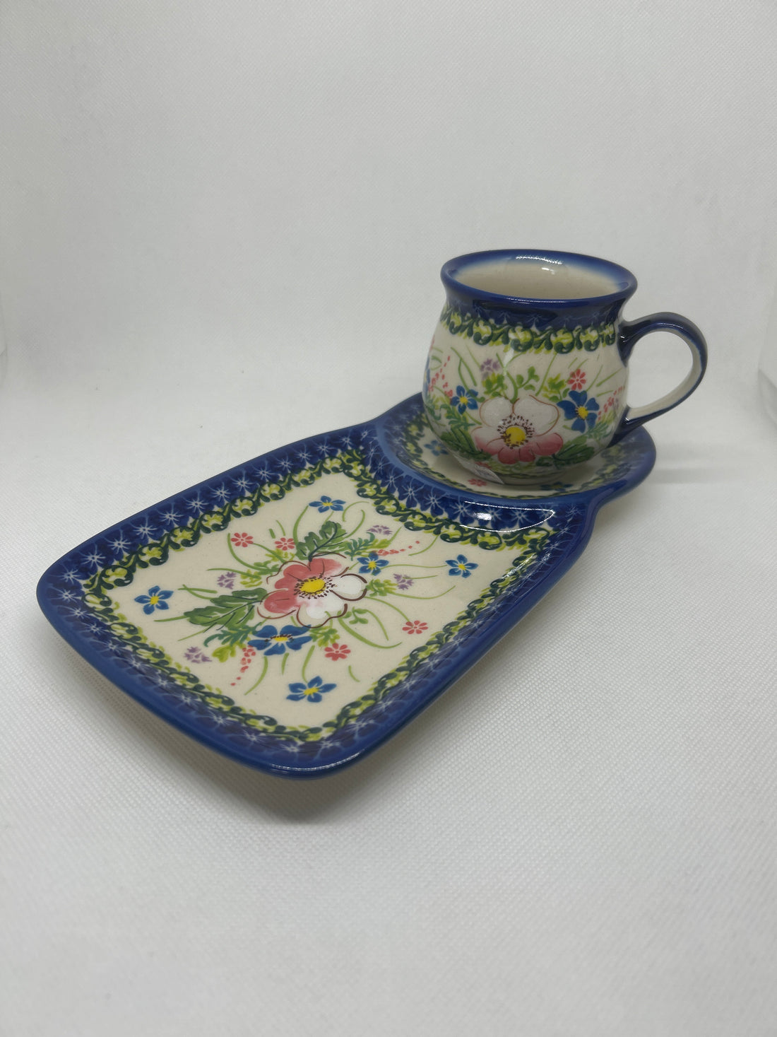 KALICH Pink Dogwood Coffee &amp; Cake Set