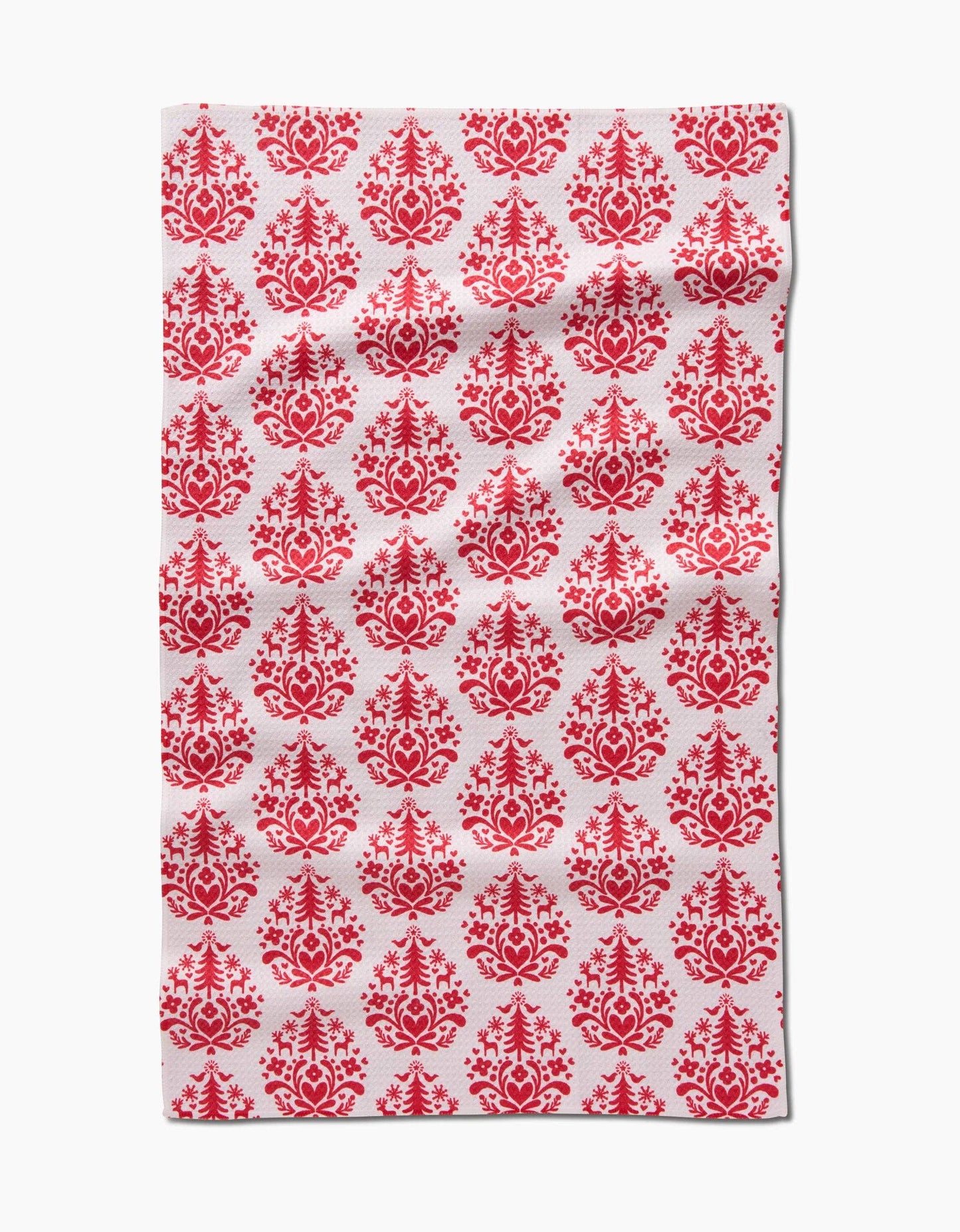 Nordic Holiday Stamp Tea Towel