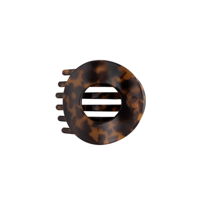TELETIES - Tortoise | Medium | Flat Circle Hair Clip