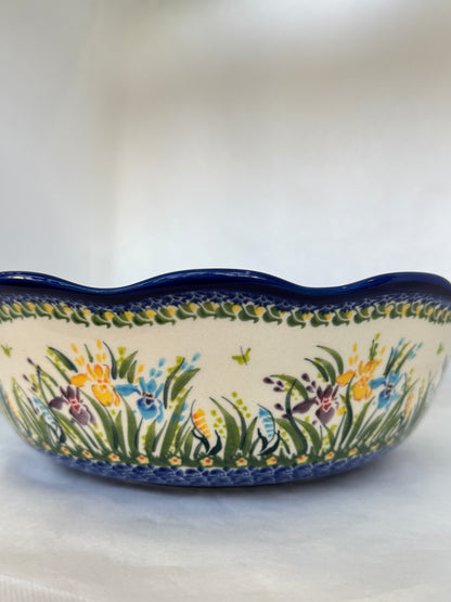 KALICH Electric Iris Scalloped Edge Bowl