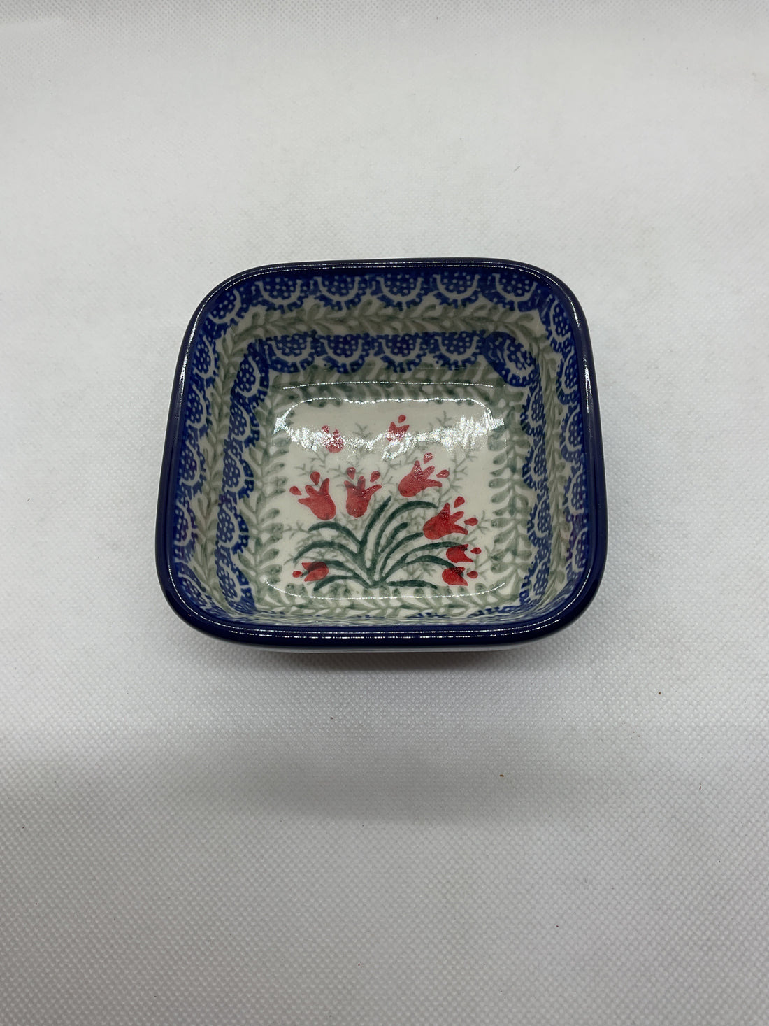 Crimson Bells Square Ramekin 4&quot;