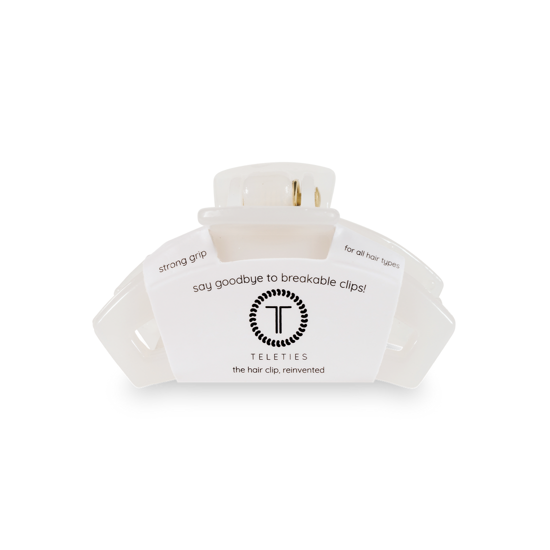 TELETIES - Open Hair Clip | Tiny | Coconut White