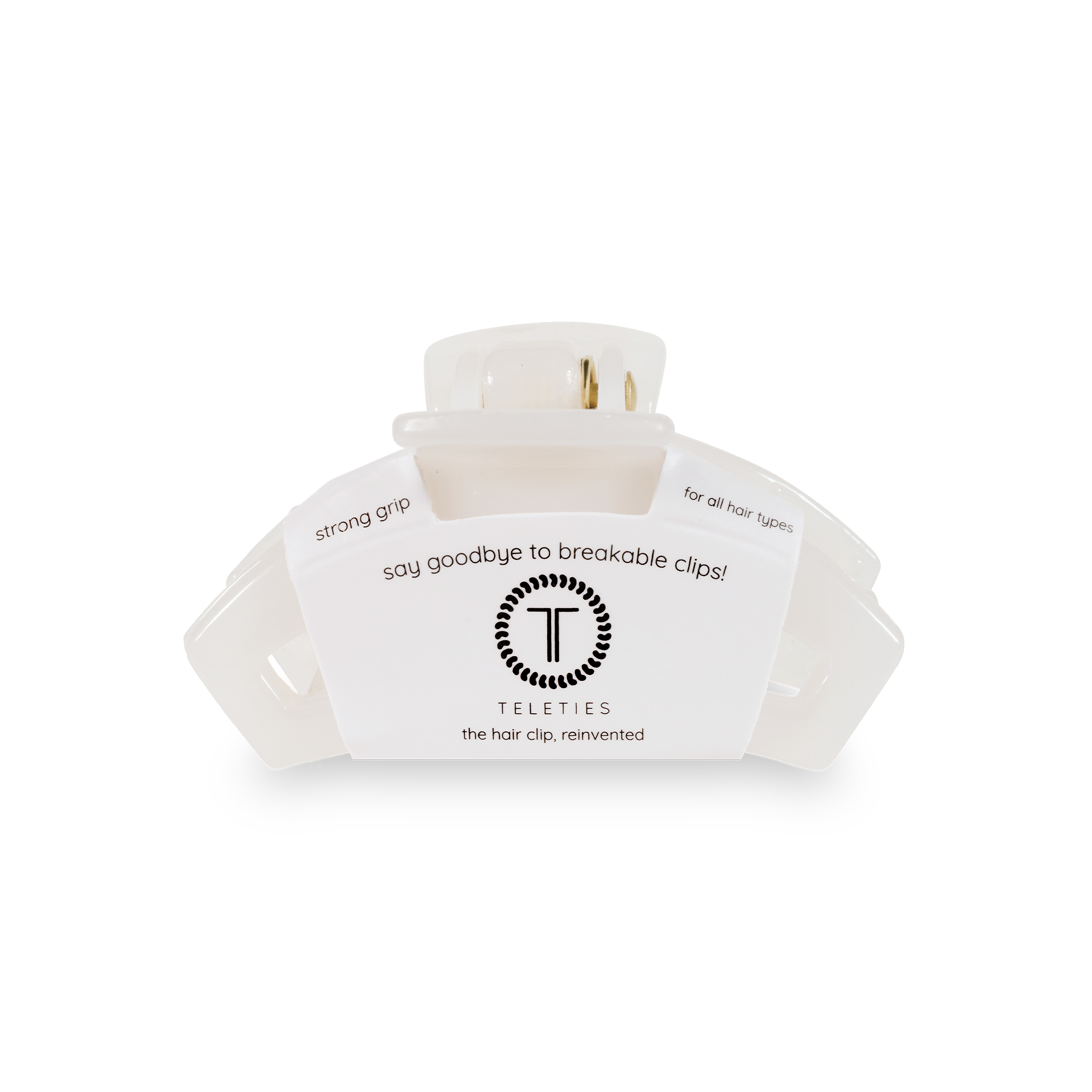 TELETIES - Open Hair Clip | Tiny | Coconut White