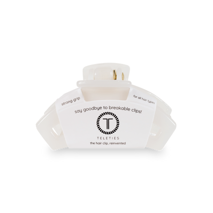 TELETIES - Open Hair Clip | Tiny | Coconut White