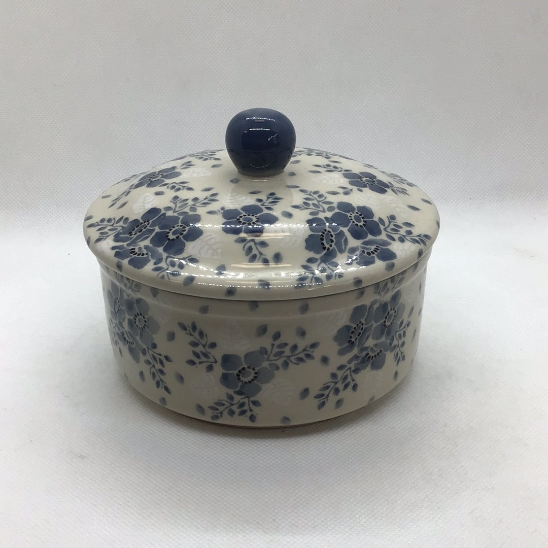 Blue Velvet Covered Container
