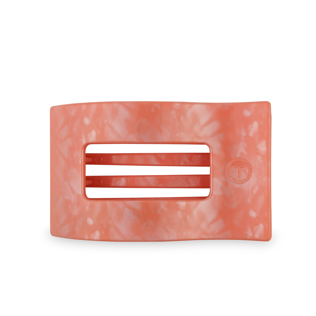 TELETIES - Flat Rectangle Hair Clip | Large | Dreamsicle