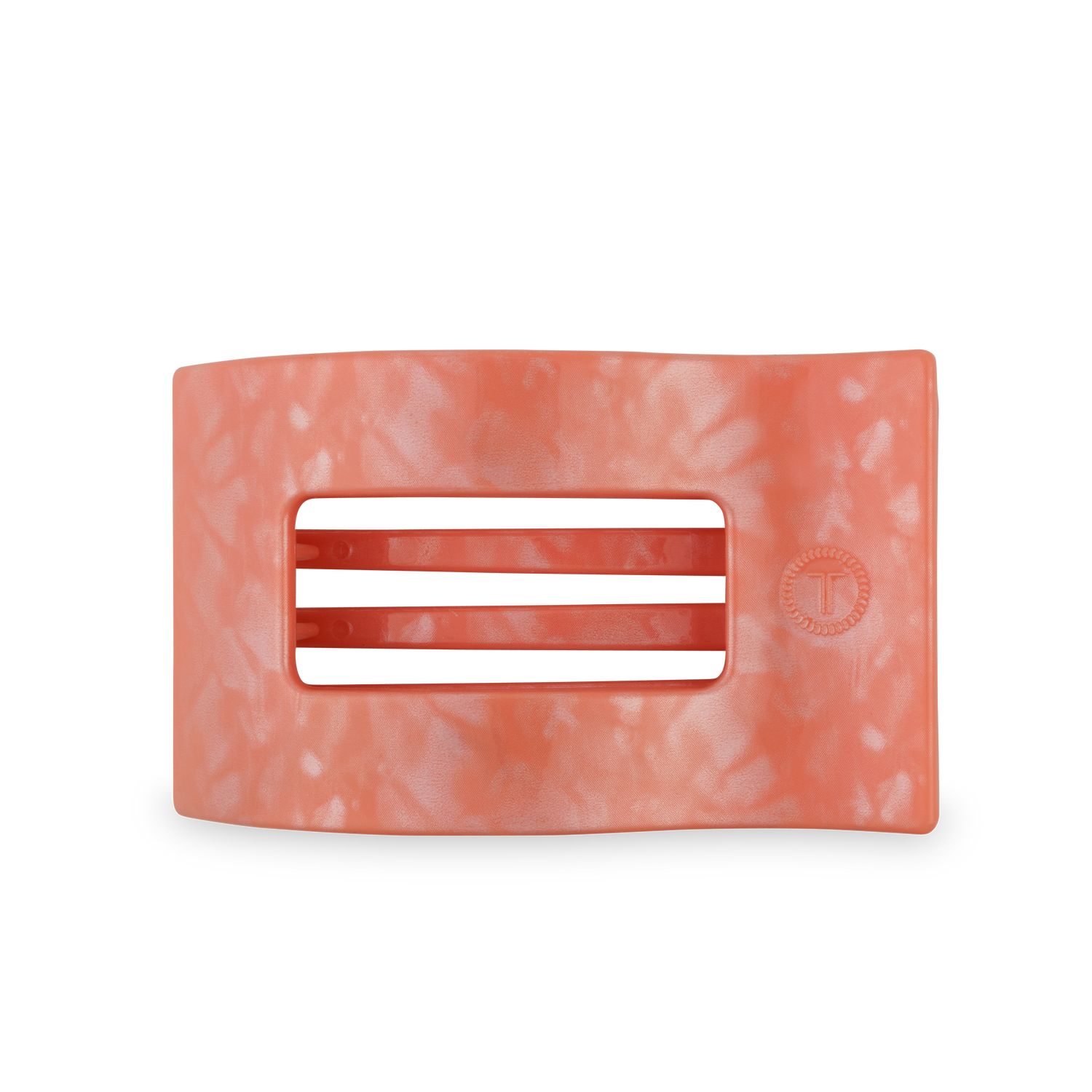TELETIES - Flat Rectangle Hair Clip | Large | Dreamsicle