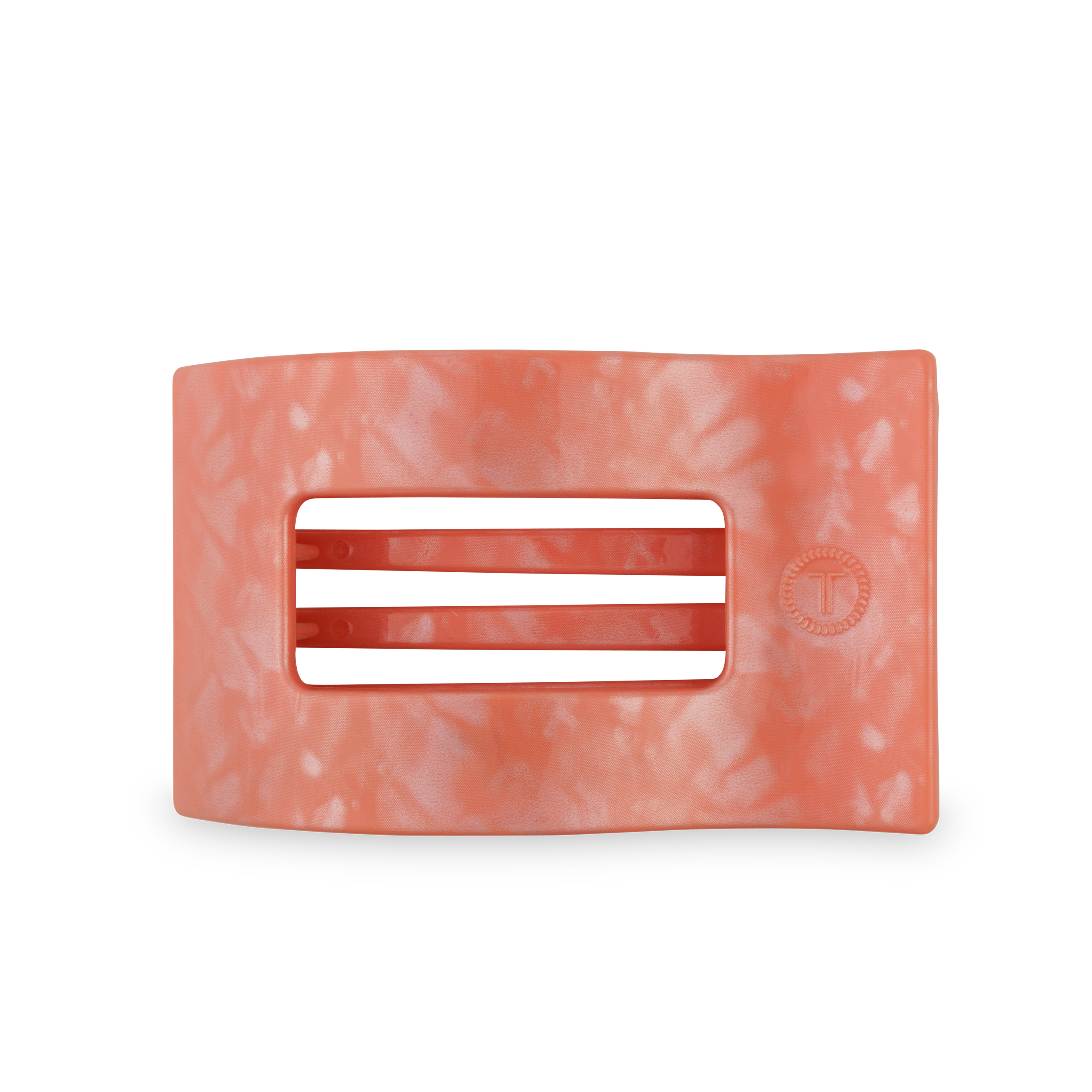 TELETIES - Flat Rectangle Hair Clip | Large | Dreamsicle