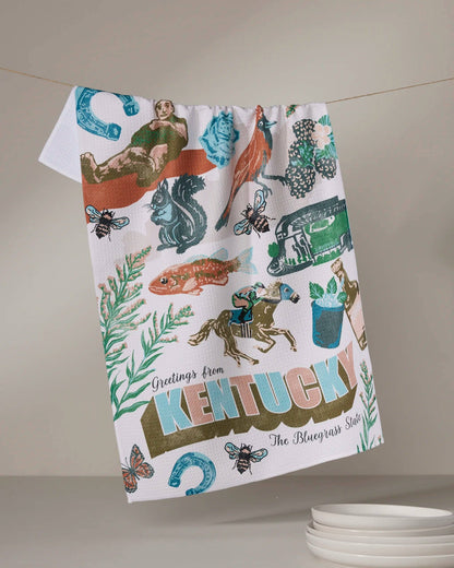 Geometry - Greetings From Kentucky Tea Towel