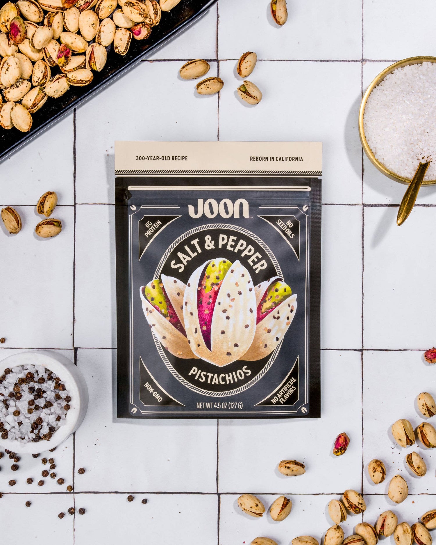 Joon - Joon Salt and Pepper Pistachios - 4.5oz Resealable Bag