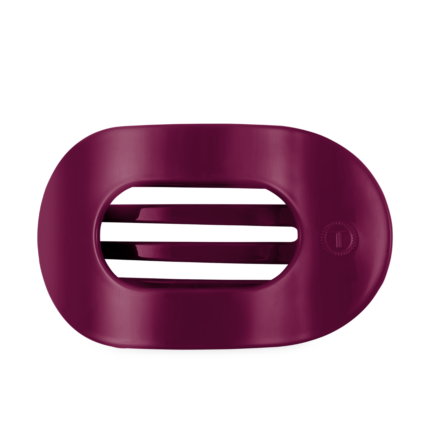 TELETIES - Mulberry Large Flat Round Hair Clip
