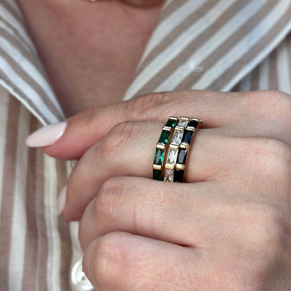 GoldFi - 18k Gold Filled Baguette CZ Band Ring