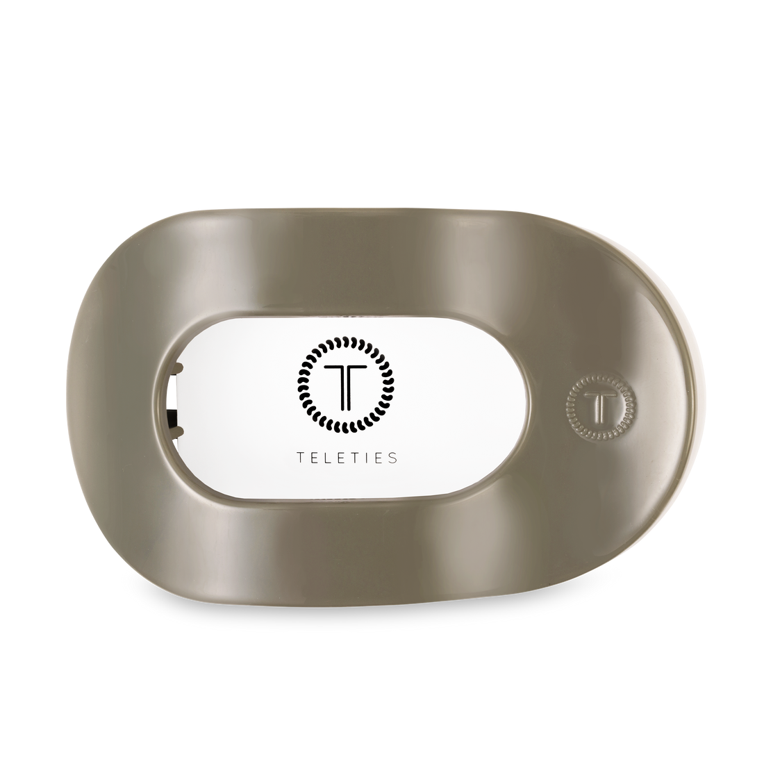 TELETIES - Flat Round Hair Clip | Large | Sage It Ain&