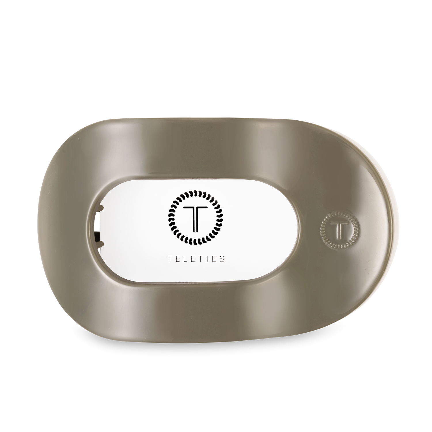 TELETIES - Flat Round Hair Clip | Large | Sage It Ain&