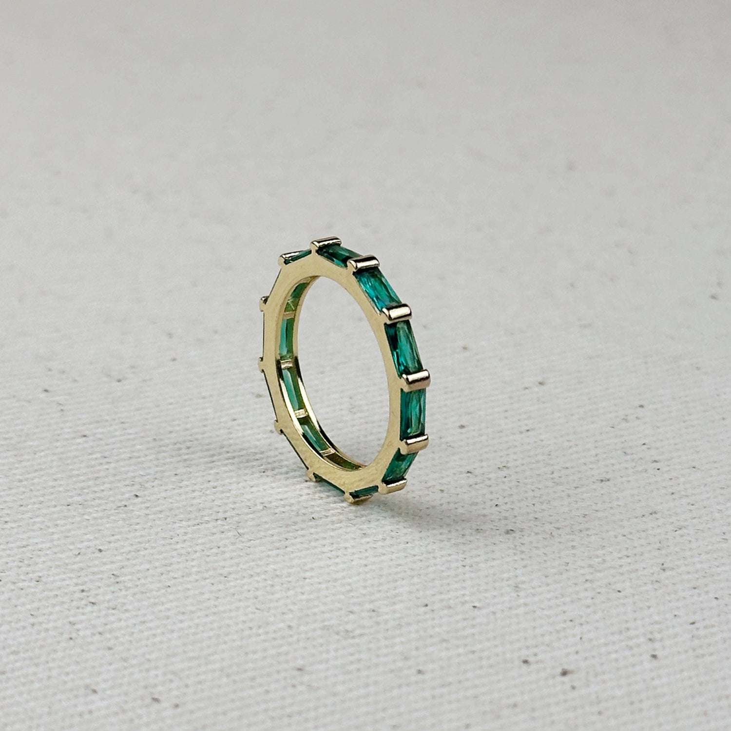 GoldFi - 18k Gold Filled Baguette CZ Band Ring