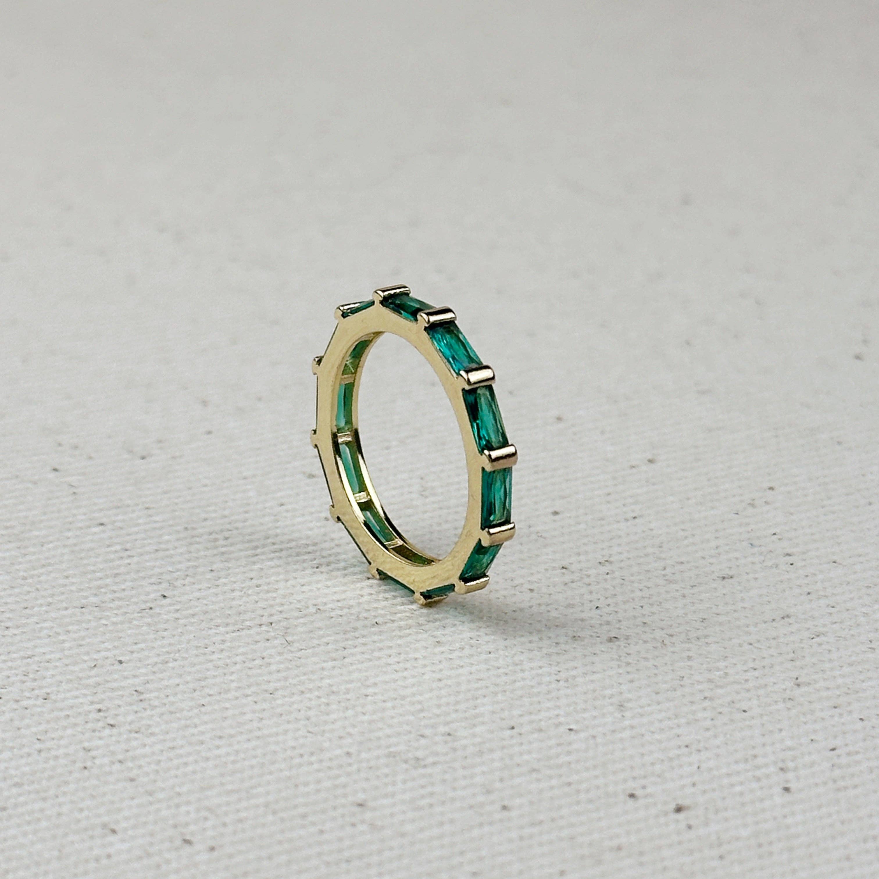 GoldFi - 18k Gold Filled Baguette CZ Band Ring