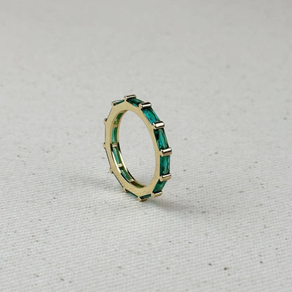 GoldFi - 18k Gold Filled Baguette CZ Band Ring