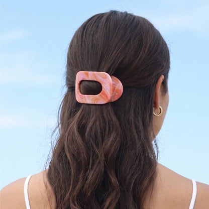 TELETIES - Just Keep Swimming | Small | Flat Round Hair Clip