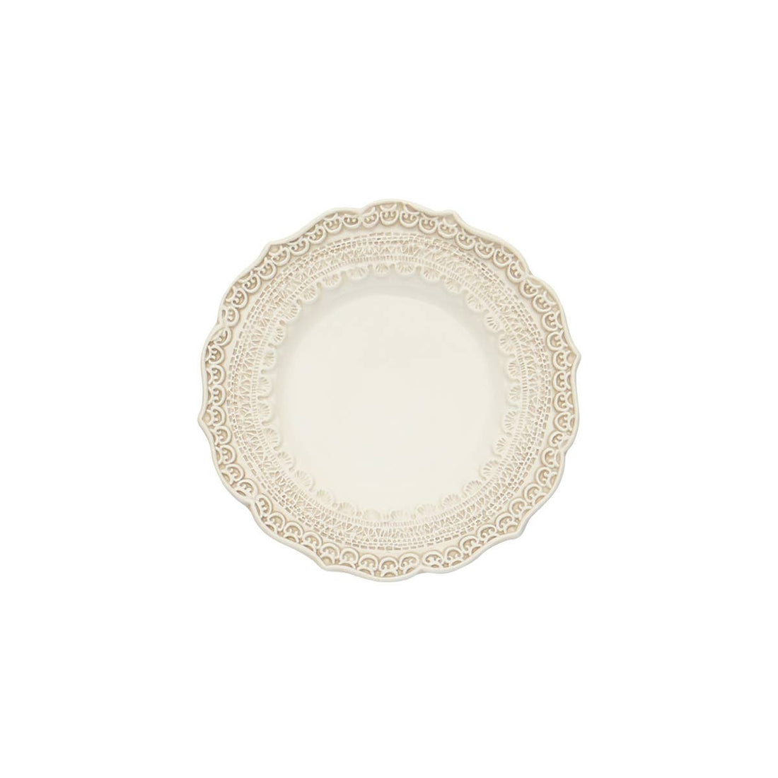 Arte Italica &amp; Crown Linen Designs - Finezza Cream Bread / Canapé Plate