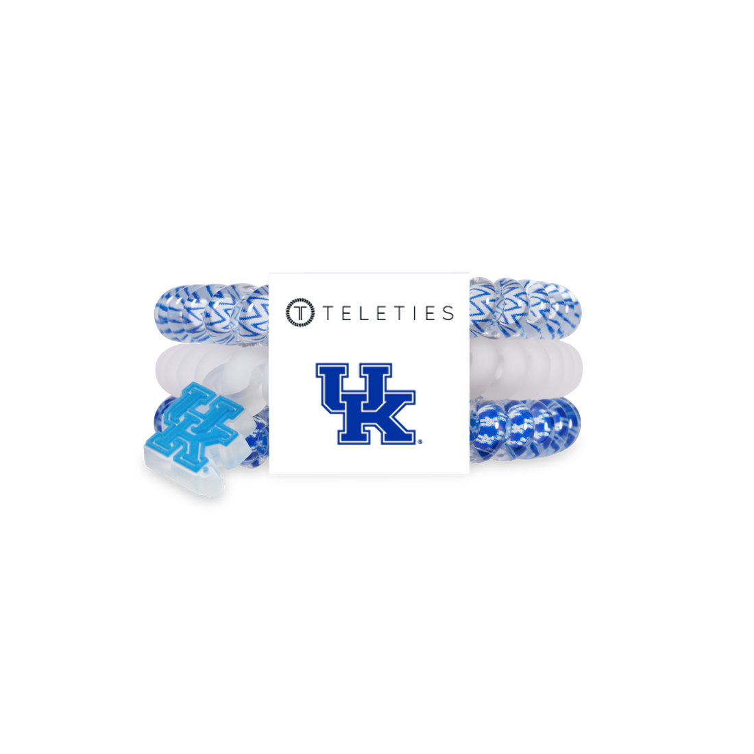 TELETIES - Spiral Hair Coils | Small | Go Big Blue! Hair Ties